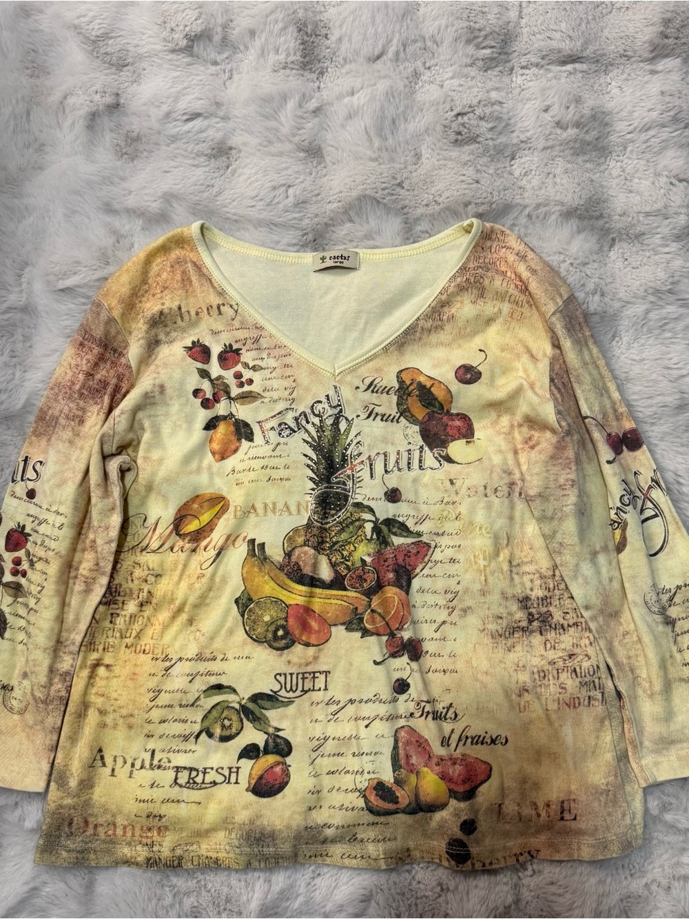 Cactus All-Over Print Fruit Top